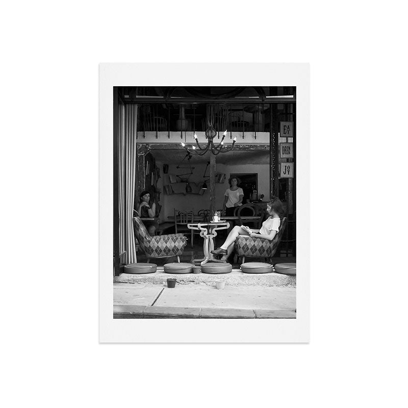 Morning coffee in a cafe - Black and white street photography Art Print Gallery Image 7