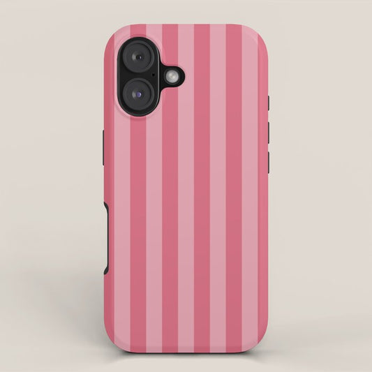 Large Nantucket Red Cabana Tent Stripes iPhone Case Gallery Image 1
