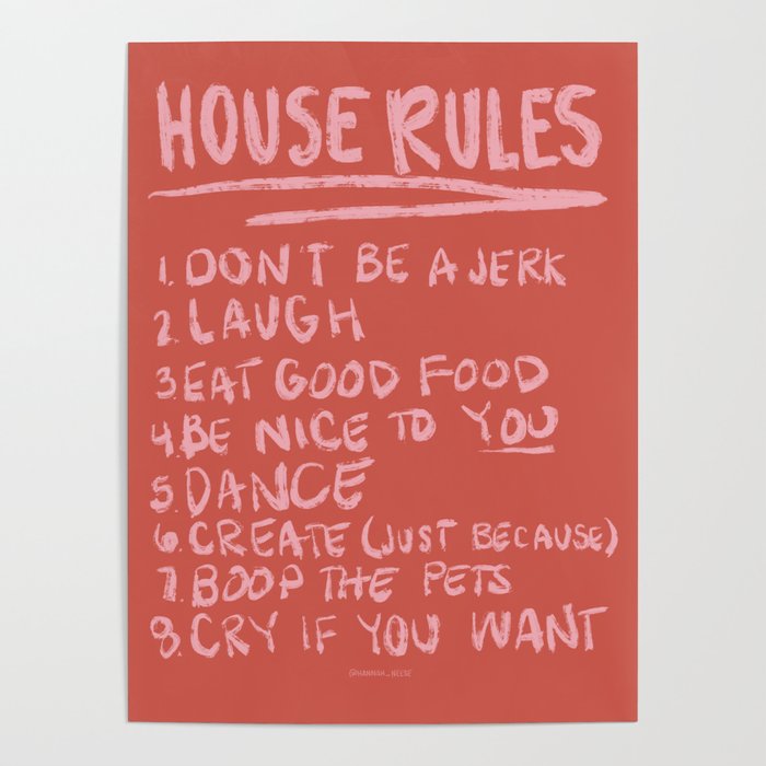 House Rules Art Print Poster Gallery Image 3