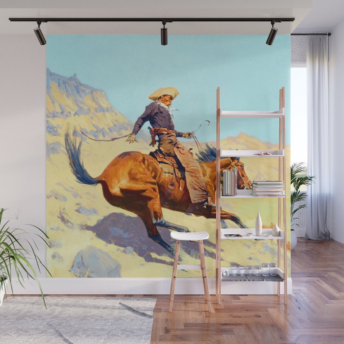 Frederic Remington The Cowboy Wall Mural Gallery Image 1