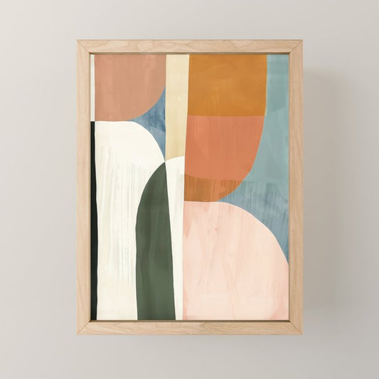 Soft Modern Abstract Shapes III Mini Art Print Gallery Image 1