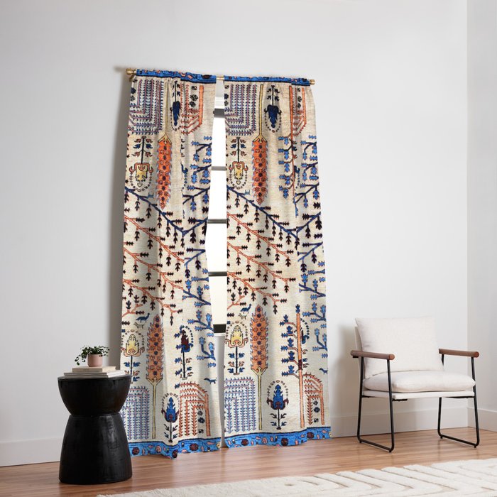 Floral Garden Persian Rug Print Window Curtain Gallery Image 6