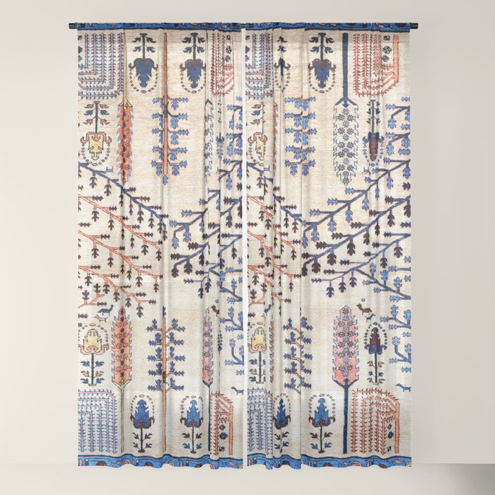 Floral Garden Persian Rug Print Window Curtain Gallery Image 18
