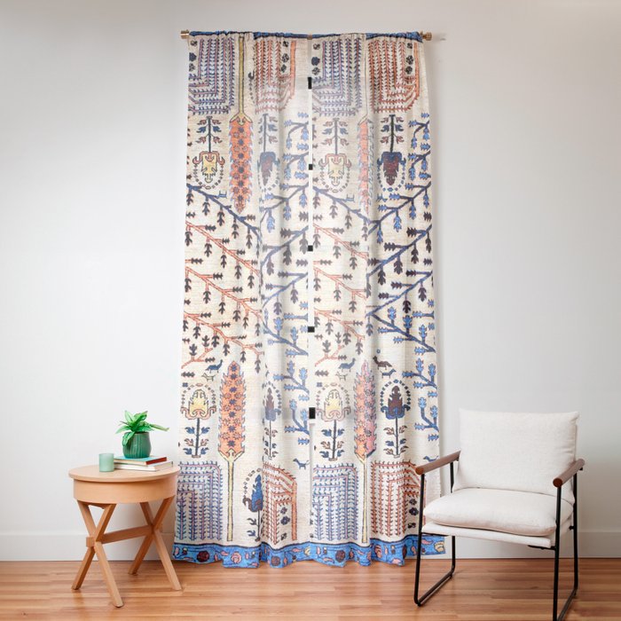 Floral Garden Persian Rug Print Window Curtain Gallery Image 16