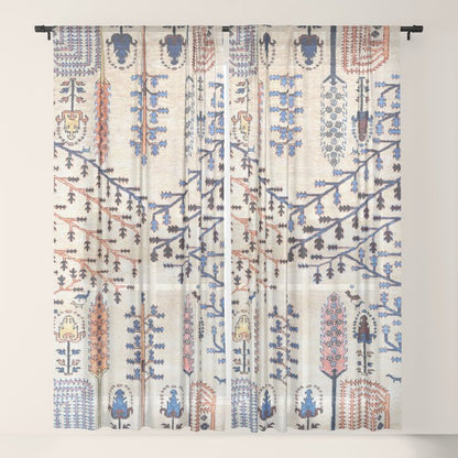 Floral Garden Persian Rug Print Window Curtain Gallery Image 17