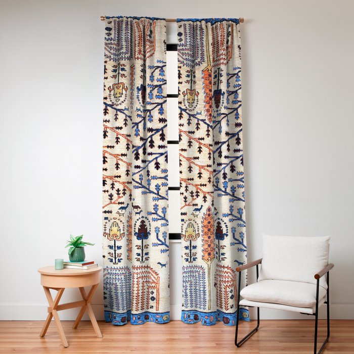 Floral Garden Persian Rug Print Window Curtain Gallery Image 8