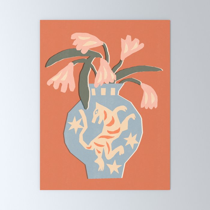 Tiger Vase Mini Art Print Gallery Image 6