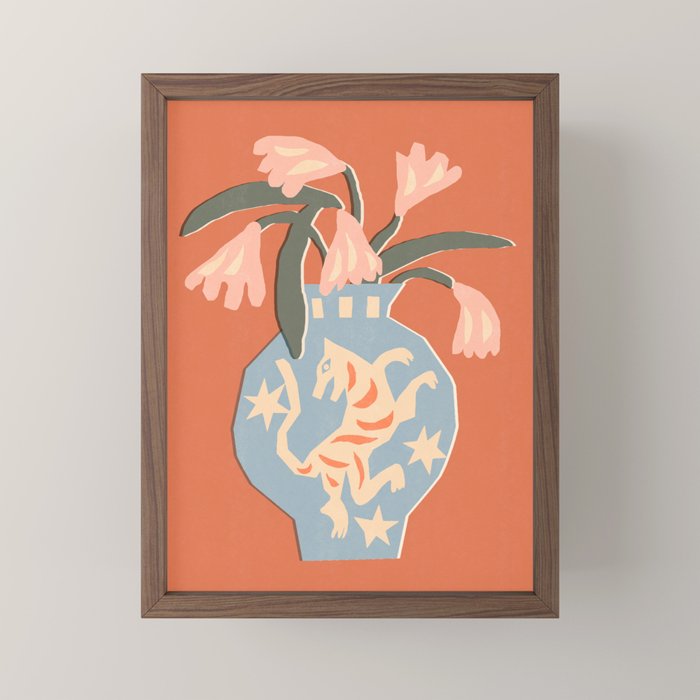 Tiger Vase Mini Art Print Gallery Image 2