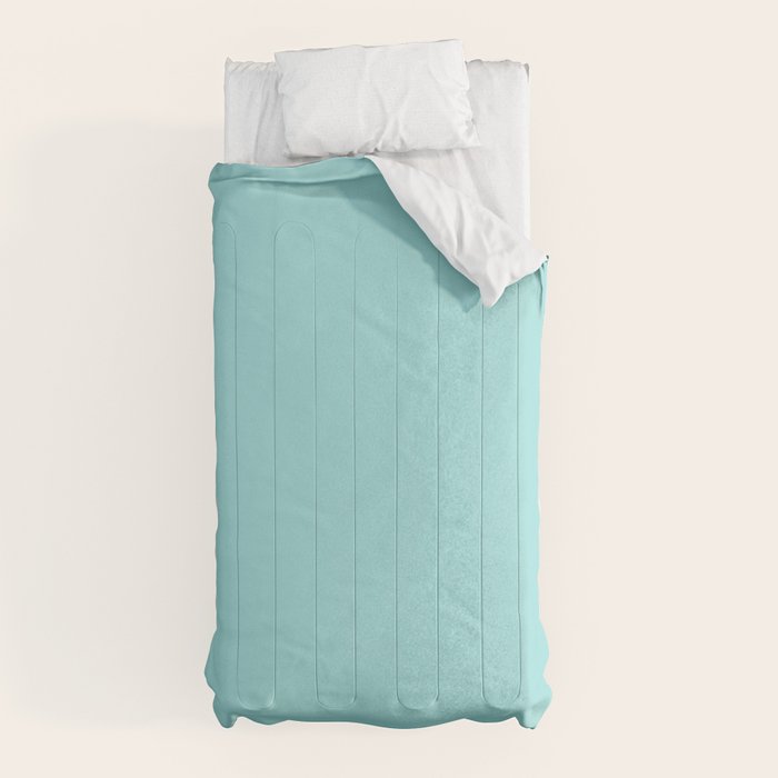 Serene Aqua Blue Solid Color Comforter Gallery Image 5