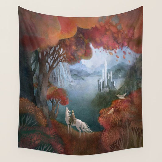Traveller and the Fairy Castle Wall Tapestry Gallery Image 1