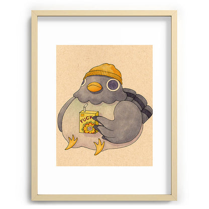 'Fuck' Pigeon 07 Framed Art Print Gallery Image 100
