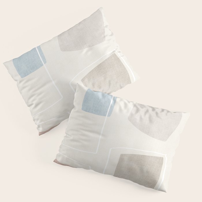 Neutral Minimalist Abstract Artwork Pillow Sham Gallery Image 3