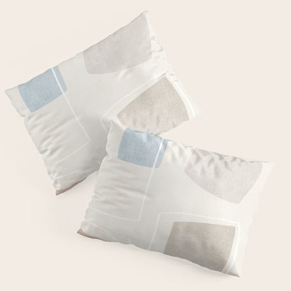 Neutral Minimalist Abstract Artwork Pillow Sham Gallery Image 3