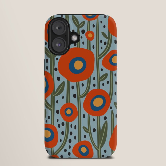 Flower Market Amsterdam, Modern Retro Flower Print iPhone Case Gallery Image 9