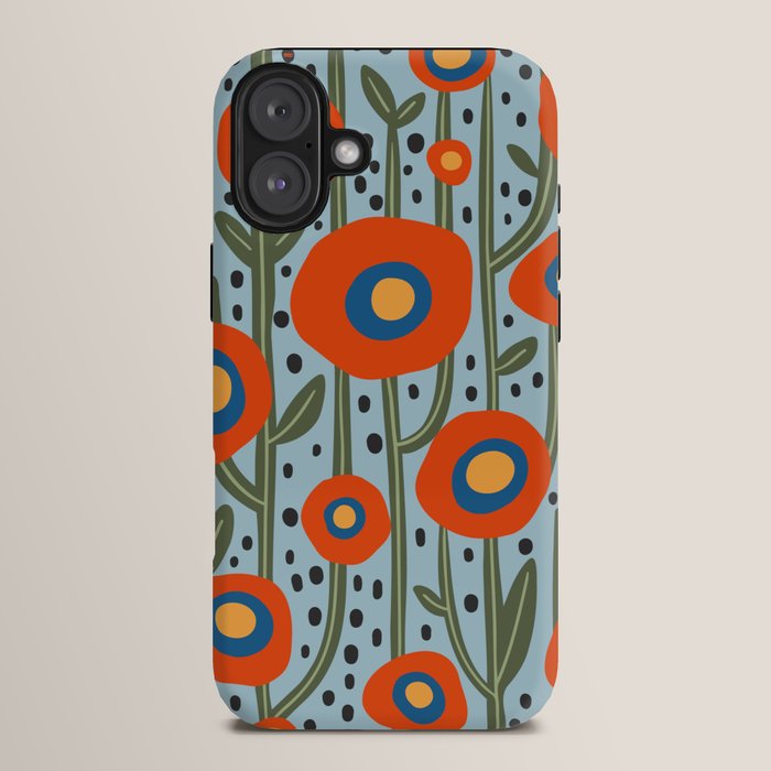 Flower Market Amsterdam, Modern Retro Flower Print iPhone Case Gallery Image 14