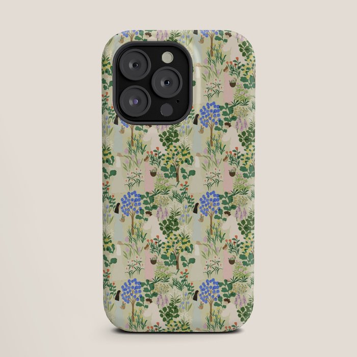 Ladies working in the garden (BEIGE) iPhone Case Gallery Image 19