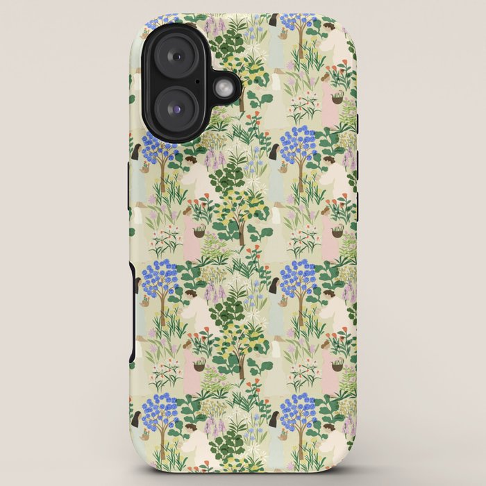 Ladies working in the garden (BEIGE) iPhone Case Gallery Image 5