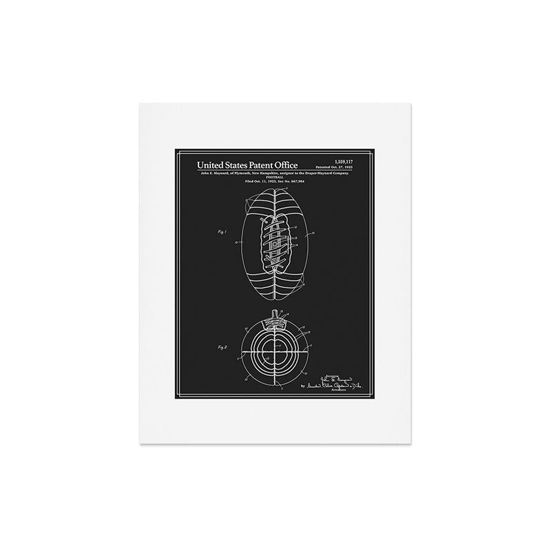 Football Patent - Black Art Print Gallery Image 4