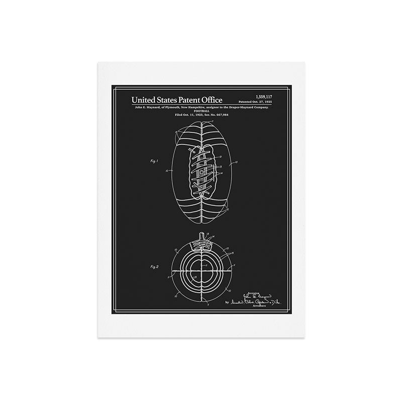 Football Patent - Black Art Print Gallery Image 7
