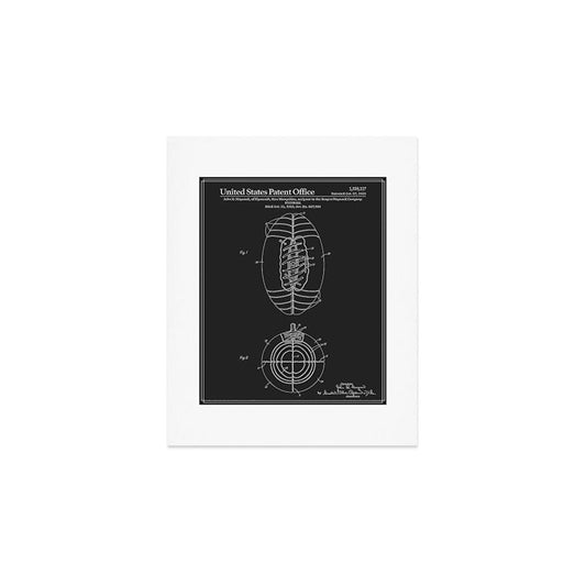 Football Patent - Black Art Print Gallery Image 1