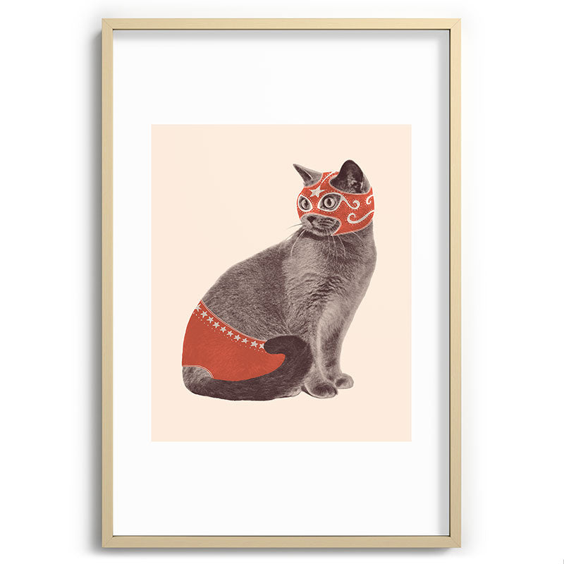Cat Wrestler Framed Art Print Gallery Image 74