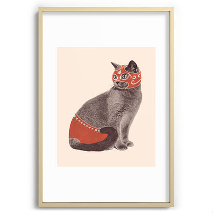 Cat Wrestler Framed Art Print Gallery Image 74