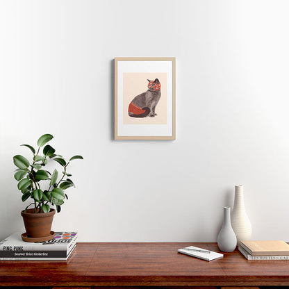 Cat Wrestler Framed Art Print Gallery Image 17