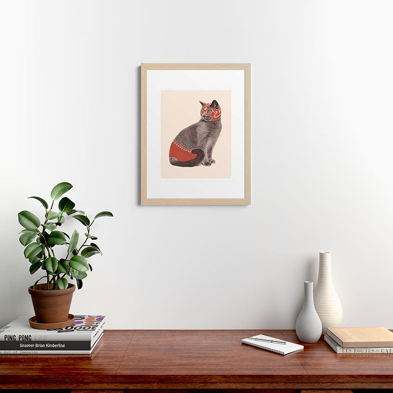 Cat Wrestler Framed Art Print Gallery Image 47