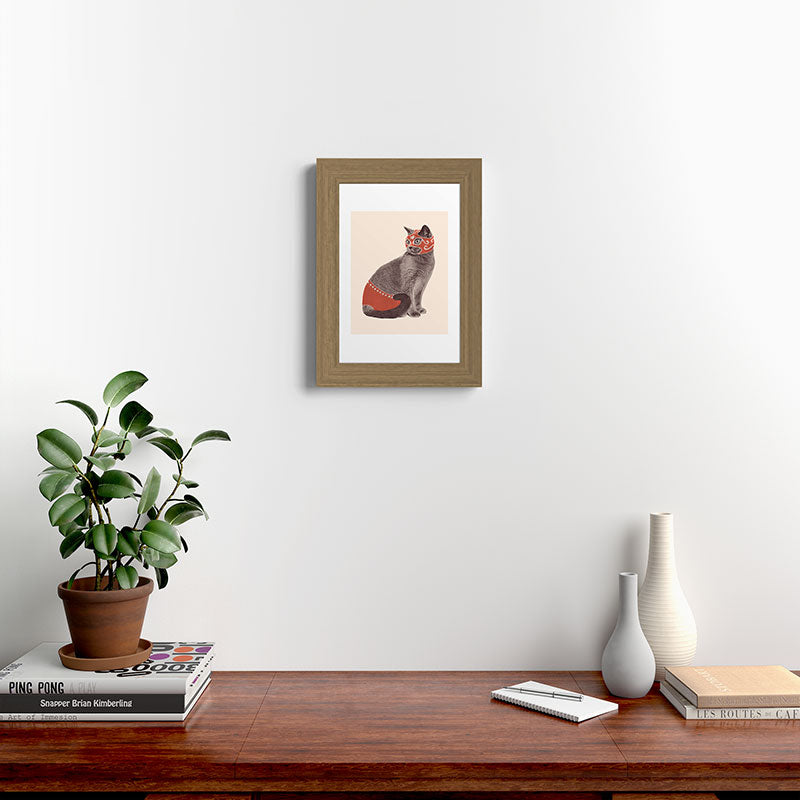 Cat Wrestler Framed Art Print Gallery Image 38