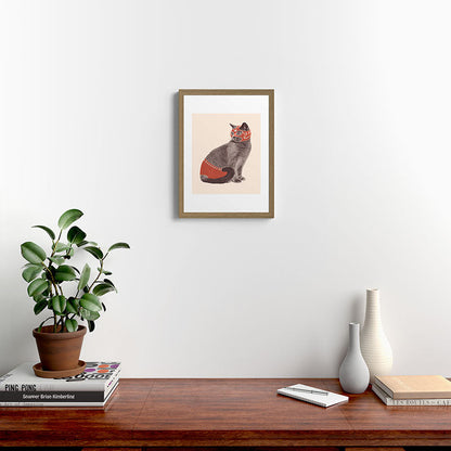 Cat Wrestler Framed Art Print Gallery Image 10