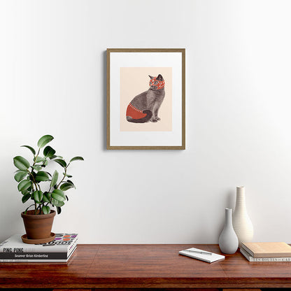 Cat Wrestler Framed Art Print Gallery Image 12
