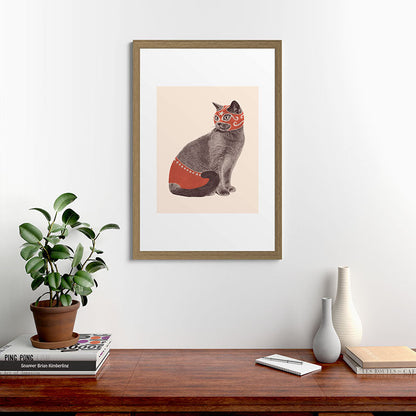 Cat Wrestler Framed Art Print Gallery Image 41