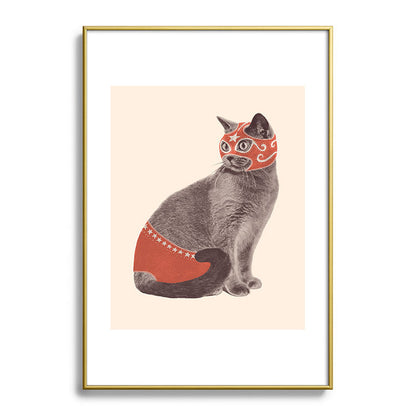Cat Wrestler Framed Art Print Gallery Image 90