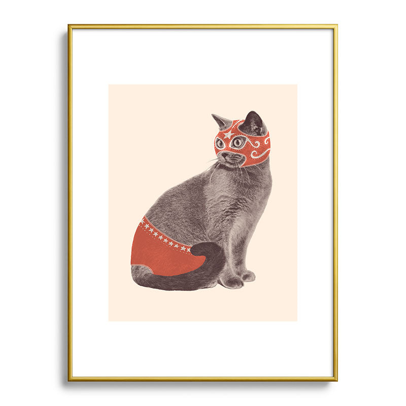 Cat Wrestler Framed Art Print Gallery Image 91