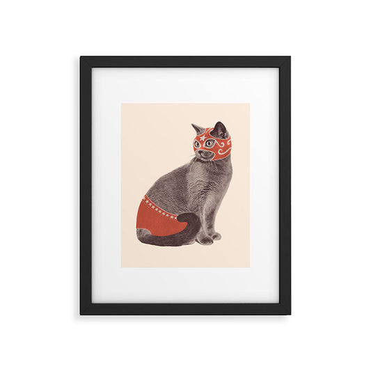 Cat Wrestler Framed Art Print Gallery Image 1
