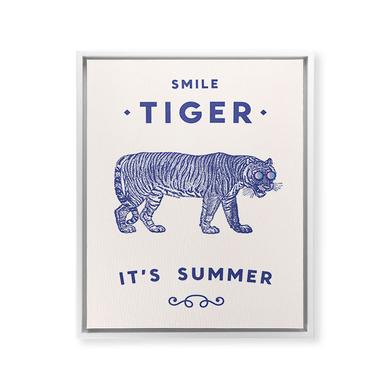 Smile Tiger, it's Summer Framed Canvas Print Gallery Image 22