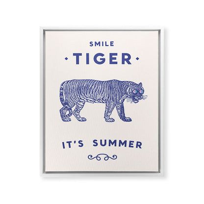 Smile Tiger, it's Summer Framed Canvas Print Gallery Image 22