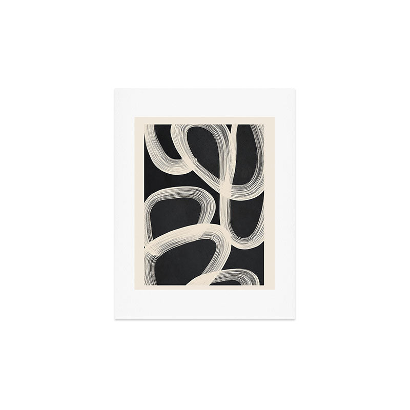 Black and White Abstract Line Art 2 Art Print Gallery Image 2
