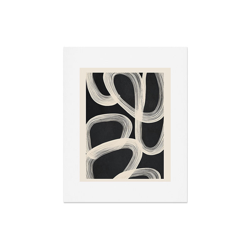 Black and White Abstract Line Art 2 Art Print Gallery Image 4