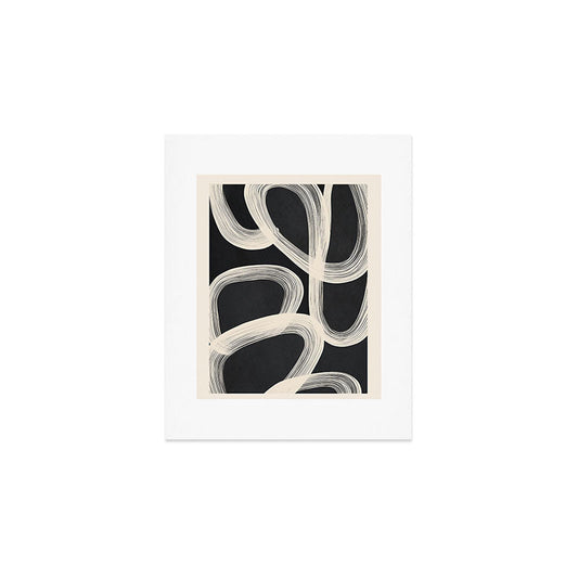 Black and White Abstract Line Art 2 Art Print Gallery Image 1