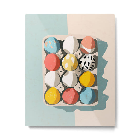 Easter Egg Carton Metal Print Gallery Image 1