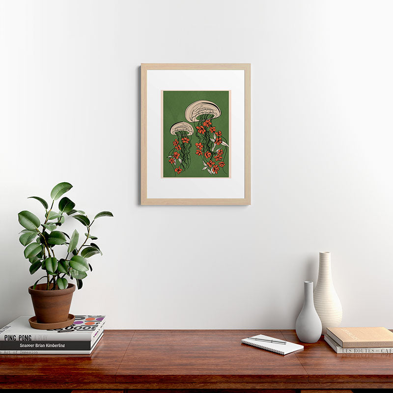 Floral Jellyfishes 2 Framed Art Print Gallery Image 47