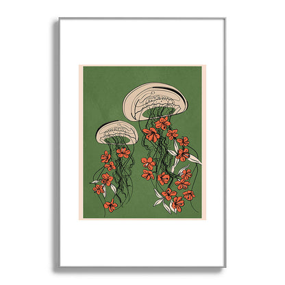 Floral Jellyfishes 2 Framed Art Print Gallery Image 100