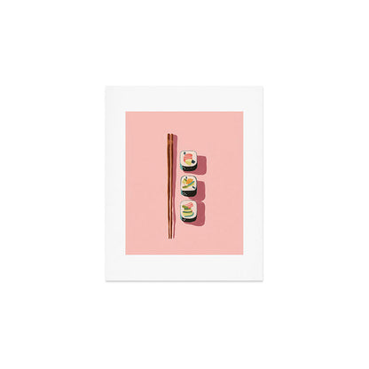 Pink Sushi Rhythm Art Print Gallery Image 1