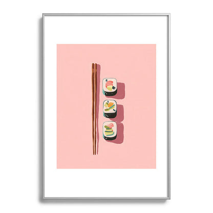 Pink Sushi Rhythm Framed Art Print Gallery Image 97