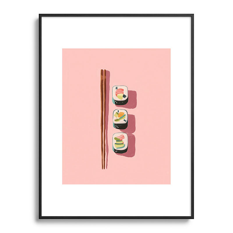 Pink Sushi Rhythm Framed Art Print Gallery Image 85