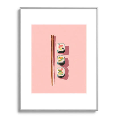 Pink Sushi Rhythm Framed Art Print Gallery Image 98