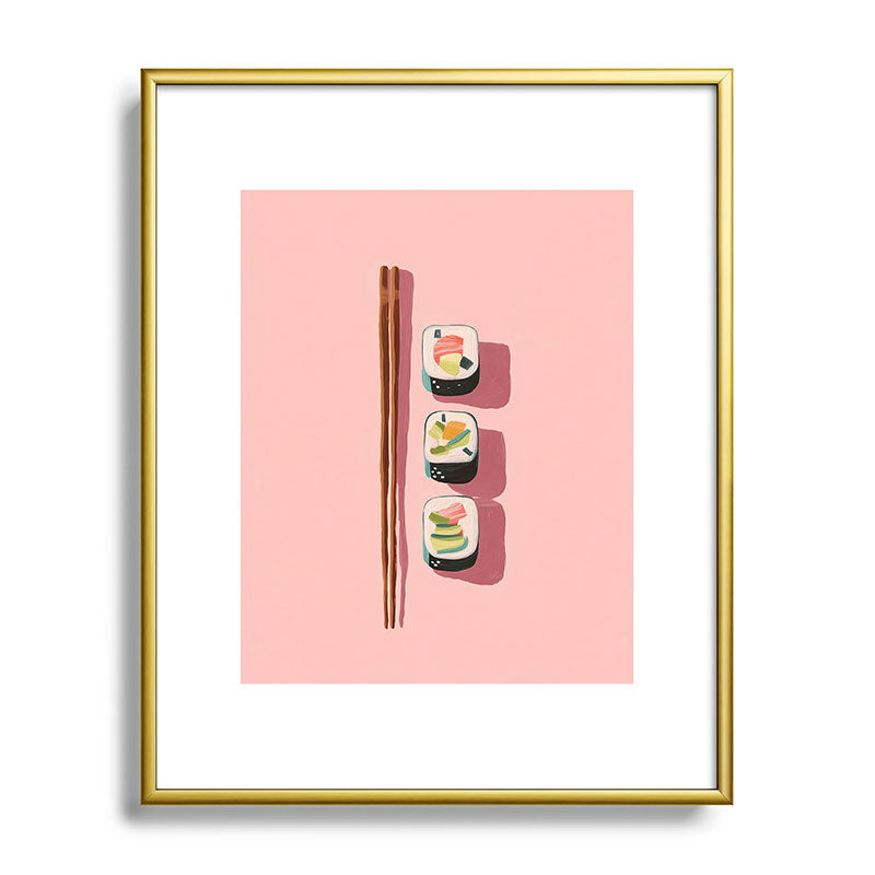 Pink Sushi Rhythm Framed Art Print Gallery Image 89