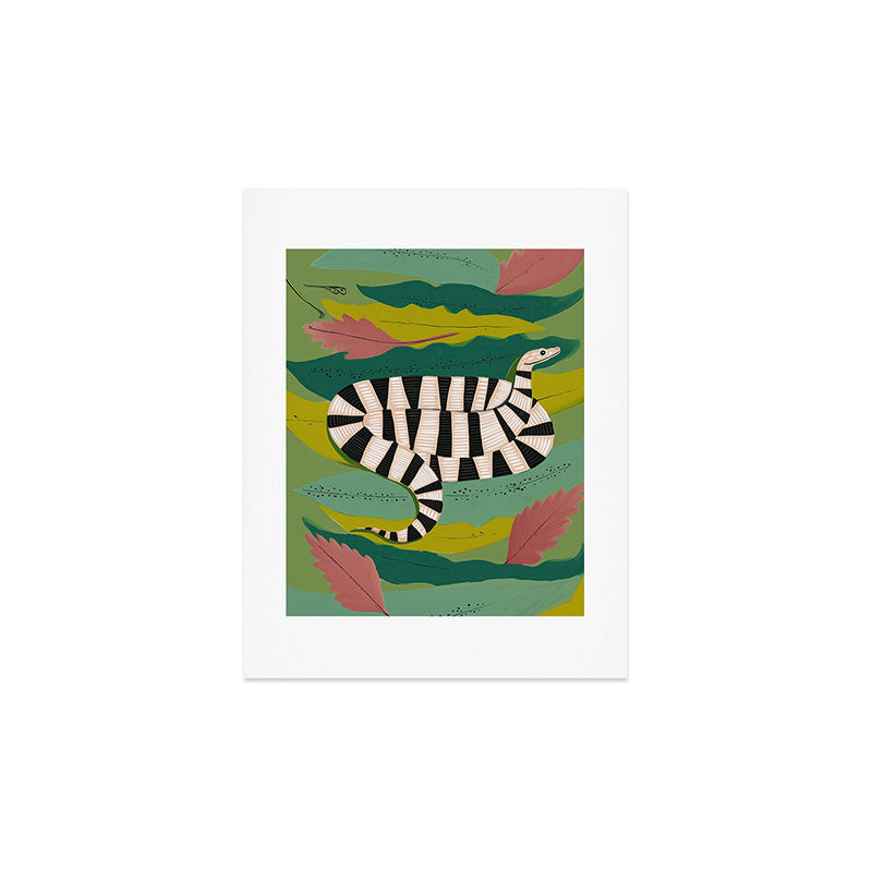 Striped Snake Art Print Gallery Image 2