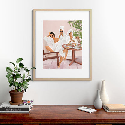 Weekend morning with friends Framed Art Print Gallery Image 49